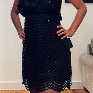 Black Sequin Dress